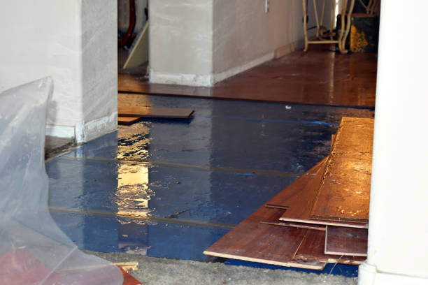 Professional Flood Damage Restoration technician working in Weare, NH
